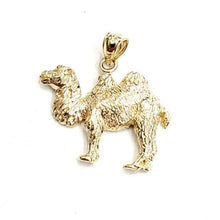 Load image into Gallery viewer, New 14k yellow Gold camel full body animal Pendant charm gift fine jewelry 4.2g