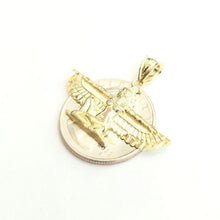 Load image into Gallery viewer, New 10k yellow solid Gold Egyptian isis winged goddess Pendant fine jewelry 2.3g