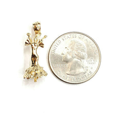 Load image into Gallery viewer, 14k yellow Gold Solid 3D Flamenco dancer Pendant charm gift fine jewelry 3g