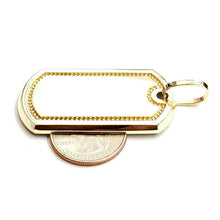 Load image into Gallery viewer, New 10k yellow Gold solid dog tag Pendant charm shiny fine gift jewelry 9.9g