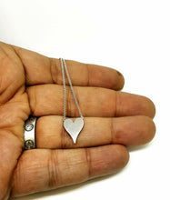 Load image into Gallery viewer, 14k white Gold 0.21Ct Diamond heart necklace gift for her 18" adjustable chain