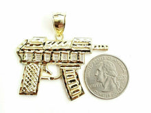 Load image into Gallery viewer, 10k yellow solid Gold automatic machine gun Pendant charm fine gift jewelry 8.9g