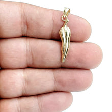 Load image into Gallery viewer, New 14k yellow gold Chili Pepper pendant charm gift fine jewelry 1.7g