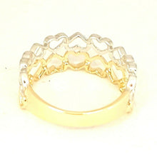 Load image into Gallery viewer, New 14k Gold woman's heart band ring two tone fine gift jewelry for women size 7