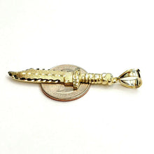 Load image into Gallery viewer, New 10k yellow Gold dagger knife Pendant charm fine gift jewelry for men 3.6g