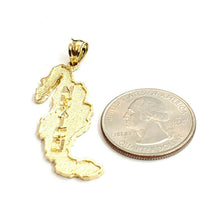 Load image into Gallery viewer, 14k yellow gold Mexico outline map pendant charm fine gift jewelry unisex 5.1g