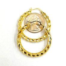 Load image into Gallery viewer, New 10K yellow Gold 1.52" 4mm Turkish hoop Earrings Round fine jewelry 5.7g