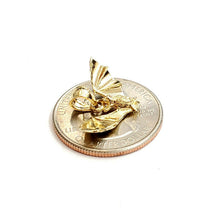 Load image into Gallery viewer, New 14k yellow gold bat full body pendant charm gift fine jewelry polished 1.8g