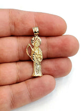 Load image into Gallery viewer, New 14k yellow gold Santa Muerte holy death Pendant fine gift jewelry unisex 2g