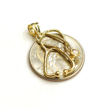 Load image into Gallery viewer, 14K Yellow Gold 3D medical stethoscope doctor nurse Pendant Fine Jewelry 2.2g