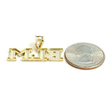 Load image into Gallery viewer, New 10k yellow gold BLM black lives matter pendant charm fine gift unisex 2.5g
