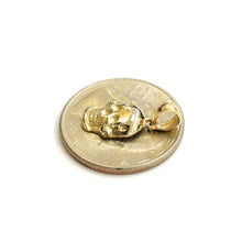 Load image into Gallery viewer, New 14k yellow Gold tiny Skull mummy dead Bone Pendant Gift fine jewelry 1.4g