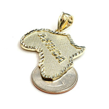 Load image into Gallery viewer, New 10k yellow gold Africa continent outline map pendant charm fine jewelry 8.9g