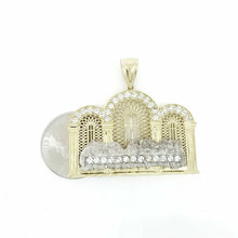 Load image into Gallery viewer, 14k two tone gold last supper pendant charm cubic zirconia fine jewelry 11.2g