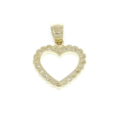 Load image into Gallery viewer, New 14k yellow Gold heart Pendant charm zirconia gift for her fine jewelry 1.9g