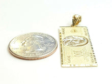 Load image into Gallery viewer, New 14k yellow gold 100 dollar bill money lucky pendant charm fine jewelry 4.5g