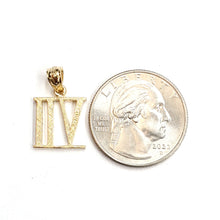 Load image into Gallery viewer, New 14KT Yellow Gold Solid Roman number 7 Pendant charm gift Fine Jewelry 1.6g