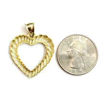 Load image into Gallery viewer, New 10k yellow gold heart pendant charm love amor fine gift women jewelry 2.4g