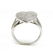 Load image into Gallery viewer, 0.50Ct Natural Diamond In 14k white Gold Women's heart Ring fine gift Size 7.25
