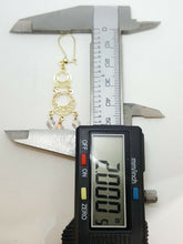 Load image into Gallery viewer, 14k tri color Gold filigree gypsy chandelier hanging earrings 2 inches 3.6 grams