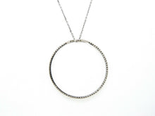 Load image into Gallery viewer, 14k white Gold 0.40Ct Diamond 1.26" diameter circle of love necklace jewelry 16"