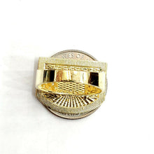 Load image into Gallery viewer, 10k yellow gold last supper religious men's Ring diamond cut jewelry Size 9.5