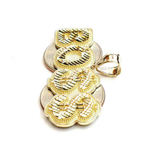 Load image into Gallery viewer, New 10k yellow Gold BOSS dollar sign Pendant charm diamond cut fine jewelry 7.4g