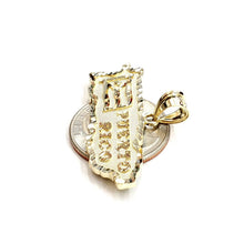 Load image into Gallery viewer, New 10k yellow gold Puerto Rico outline map pendant charm gift fine jewelry 3.6g