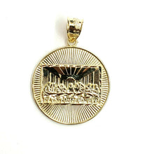 Load image into Gallery viewer, New 10k yellow gold last supper pendant charm fine gift religions jewelry 3.9g