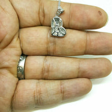 Load image into Gallery viewer, 14k white Gold 0.28Ct Diamond heart necklace gift for her 18" adjustable chain