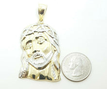 Load image into Gallery viewer, New 10k two-tone gold jesus face head pendant fine religious gift jewelry 11.1g