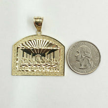 Load image into Gallery viewer, 10k yellow gold last supper pendant charm fine religious gift diamond cut 7.6g