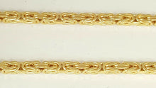 Load image into Gallery viewer, Men Women 10K solid Yellow Gold 3.3mm Byzantine Link Chain Necklace 29.75" 51.2g