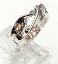 Load image into Gallery viewer, 14k white Gold solid woman's ring cubic zirconia size 7.5 fine gift jewelry