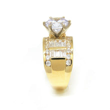 Load image into Gallery viewer, 14k yellow Gold woman's engagement ring with round cut cubic zirconia size 7