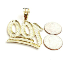 Load image into Gallery viewer, 10K Solid Yellow Gold Diamond Cut One Hundred 100 Charm Pendant jewelry 12.3g