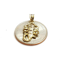 Load image into Gallery viewer, New 10k yellow gold scorpion Scorpio pendant charm zodiac sign fine jewelry 1.5g