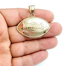 Load image into Gallery viewer, New 10k yellow Gold football Pendant charm sport fine jewelry gift unisex 5.4g