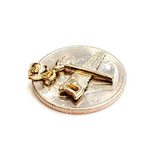 Load image into Gallery viewer, 14k Yellow Gold 3D saw and Hammer Pendant construction tool fine jewelry 1.4g