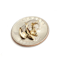 Load image into Gallery viewer, New 14k yellow Gold Tiny Dove bird Pendant charm love gift fine jewelry 0.9g
