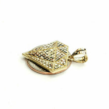 Load image into Gallery viewer, 10k yellow gold diamond shape pendant charm fine gift jewelry diamond cut 2.5g