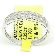 Load image into Gallery viewer, 0.35ct genuine diamond 14k White Gold Women wedding Ring band jewelry Size 7