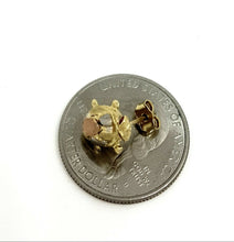 Load image into Gallery viewer, 14k multi color gold turtle full body earrings push back fine gift jewelry 3g
