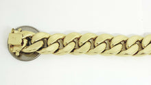 Load image into Gallery viewer, 10K yellow gold 14.75mm hollow Cuban Miami bracelet Fine gift jewelry 9" 53.8g