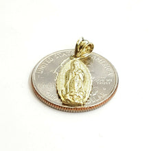 Load image into Gallery viewer, 10k gold virgin Mary Guadalupe pendant charm gift fine religious jewelry 0.8g