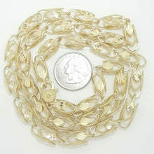 Load image into Gallery viewer, 14K yellow gold 7.25mm Turkish chain Necklace 26" fine gift jewelry unisex 53.5g