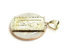 Load image into Gallery viewer, 14k yellow gold rectangular saint Jude juda pendant charm religious gift 2.2g