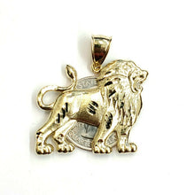 Load image into Gallery viewer, 10k yellow solid Gold lion full body Pendant charm Leo zodiac fine jewelry 4.8g