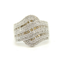 Load image into Gallery viewer, New 1ct Genuine diamond 14k White Gold Women anniversary wide band Ring Size 7
