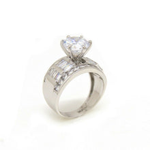 Load image into Gallery viewer, New 14k white Gold woman's engagement ring round cubic zirconia size 7